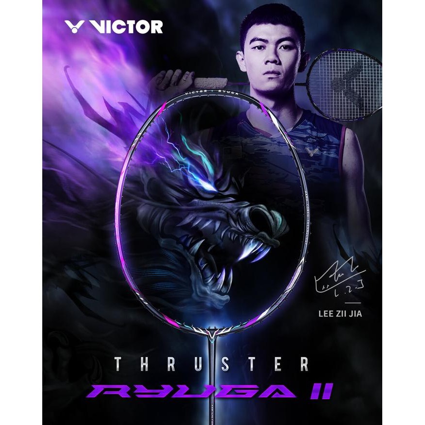 VICTOR THRUSTER RYUGA II J/RYUGA 2 J RAKET BADMINTON