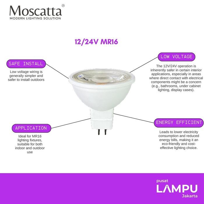 Moscatta MR16 Series 12/24V 7Watt 24D GU 5.3 masih ready