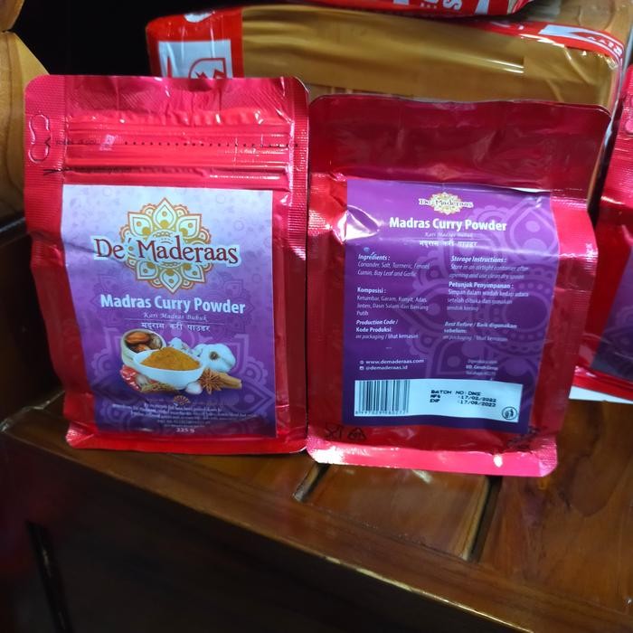 

Stok Baru promo de maderaas madras curry powder 225gr bubuk bumbu kari maderas