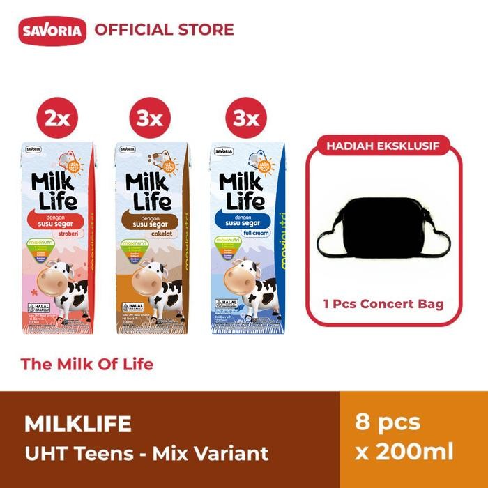 

Pilihan- Milklife Uht Teens Mix Variant 8 Pcs X 200Ml Gratis Concert Bag