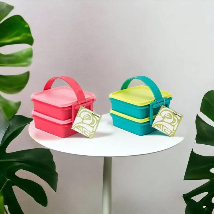 Tempat Makanan Rantang 2 Susun Small Carry All Set Tupperware Murah