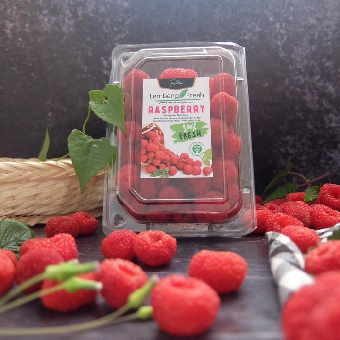 Pilihan- Red Raspberry Buah Segar Berry Grade A Lembang Fresh Bandung Seed