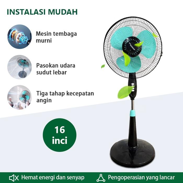 New Mikiliyy kipas angin berdiri Hemat energi standfan 3 speed Kipas Osilasi Rumah