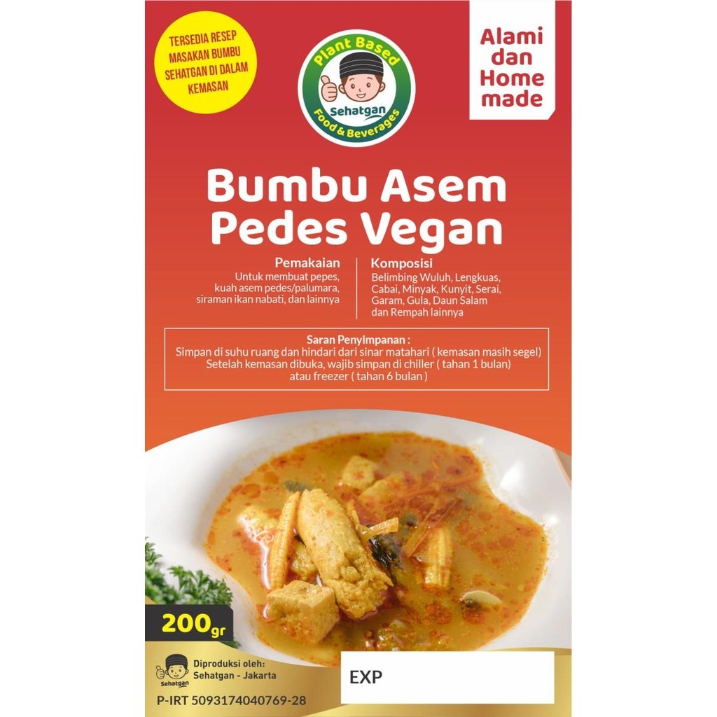 

Stok Baru Bumbu Asem Pedes Vegan SehatganHomemade