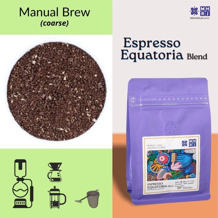 

Pilihan- Maharaja Espresso Equatoria (Eq) Blend 2/3 Kopi Arabica & Robusta 200G