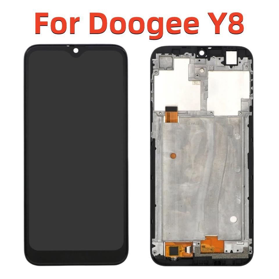 Original LCD For Doogee Y8 Display With Frame Touch Screen 6.1" Doogee Y8 LCD Screen Digitizer Glass