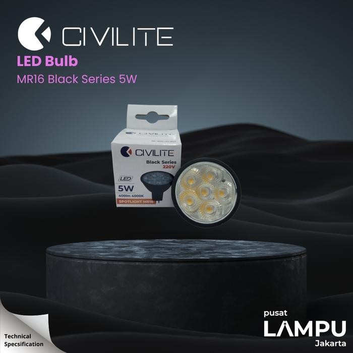 CIVILITE Mr16 Black Series SMD 5MATA 5WATT 220Volt
