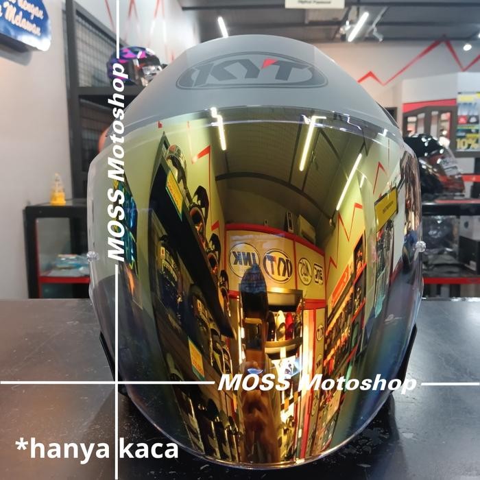SALE  KACA HELM VISOR HELM KYT TTR JET IRIDIUM GOLD ORIGINAL KYT READY