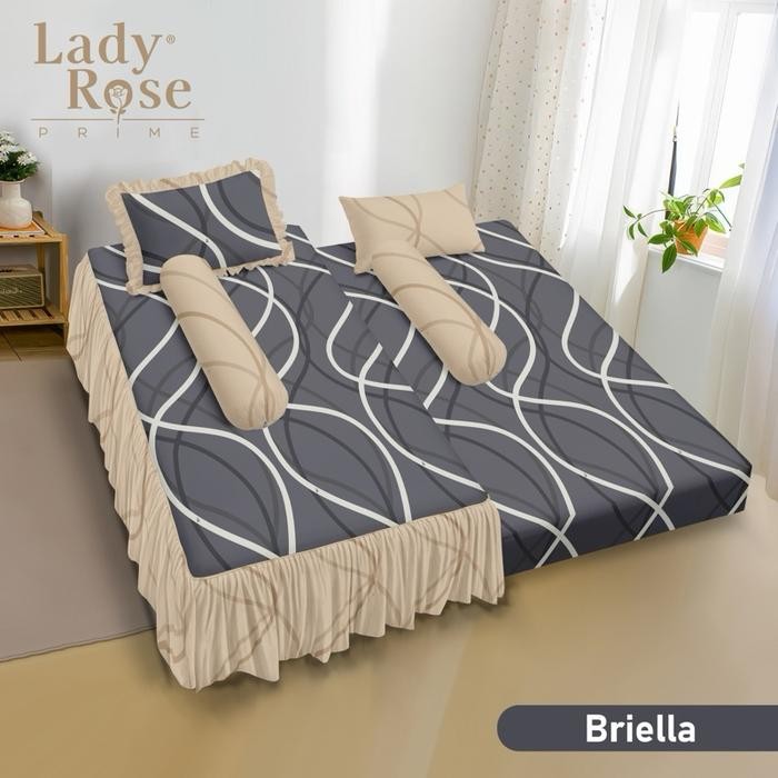 LADY ROSE PRIME - SPREI 2in1 120x200 Tinggi 30 cm / Sprei Lady Rose 2in1 motif Terbaru - Sprei Lady