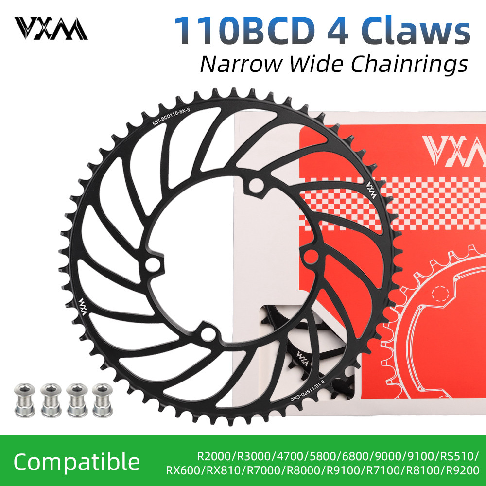 Narrow Wide Chainring Road Bike 110 BCD Sprocket 4 Bolts 110BCD 4claws Chainwheel Stars Bicycle
