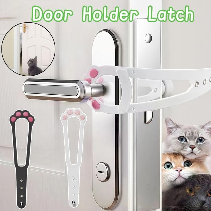 STOK TERBATAS  DOOR HOLDER LATCH PENAHAN PINTU KUCING DENGAN PENGUNCI PENJEPIT PINTU CAT DOOR