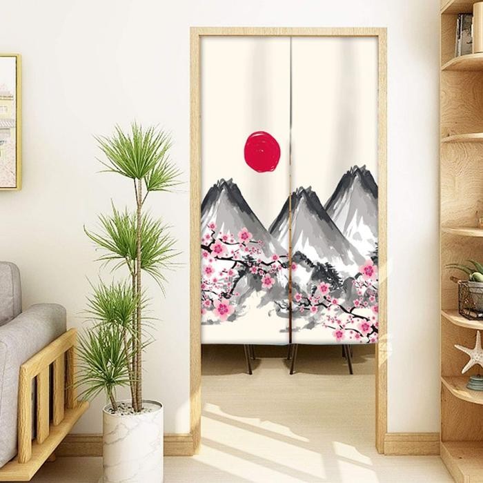 Gorden Pintu Tirai Hordeng Pintu Kamar Tirai Pintu Dapur Jepang Promo 