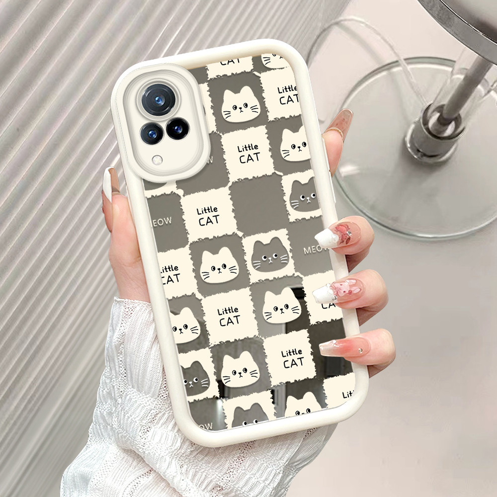 Casing Hp Untuk VIVO V21 V21S 5G Cermin Softcase Case Kucing Cassing Mirror 5095 JZ TY