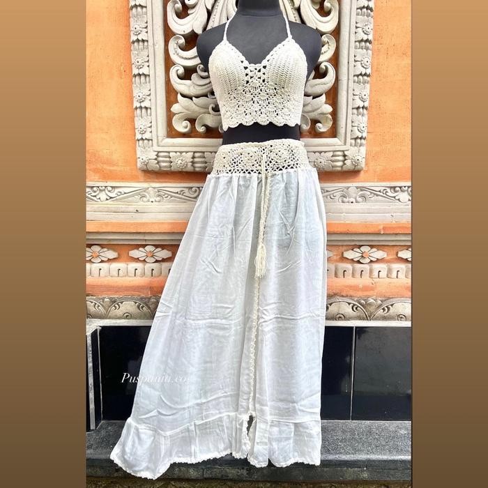 bella set bikini rajut model summer wear Rok rajut crochet Bali