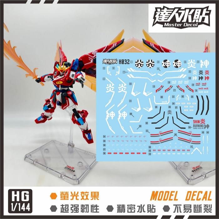 HG 1/144 SHIN BURNING GUN DAM WATER DECAL MASTER DECAL