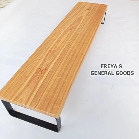 [FREYA] Meja Dudukan Stand Monitor TV Komputer Bahan Kayu Jati Belanda Tebal 2 CM