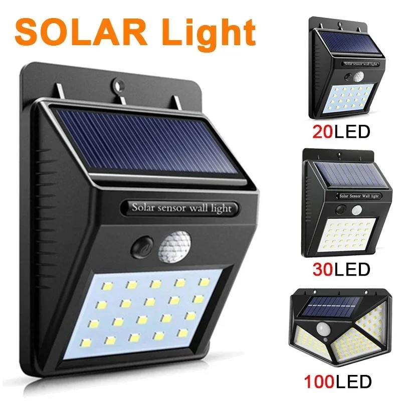 LED Solar Light PIR Motion Sensor Wall Light Solar Lamp Outdoor Waterproof Solar Powered Sunlight