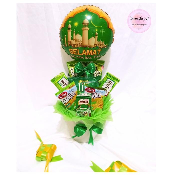 BALON SNACK LEBARAN / BALON POT SNACK / PARCEL LEBARAN