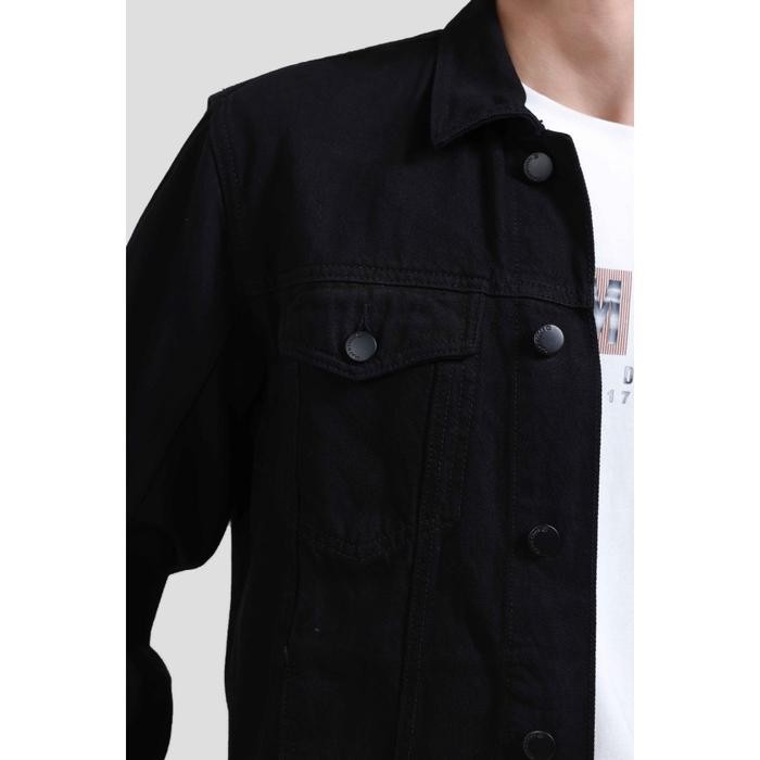 Emba Denim - Johnny Jaket Denim Pria Trucker Regular Fit Panjang