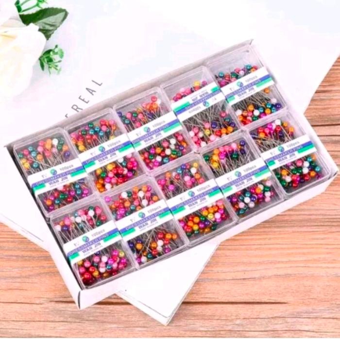 ASLI Jarum Pentul Mika Stainless isi 20 box Jarum Pentul Stainless Anti Karat Grosiran Pin Hijab