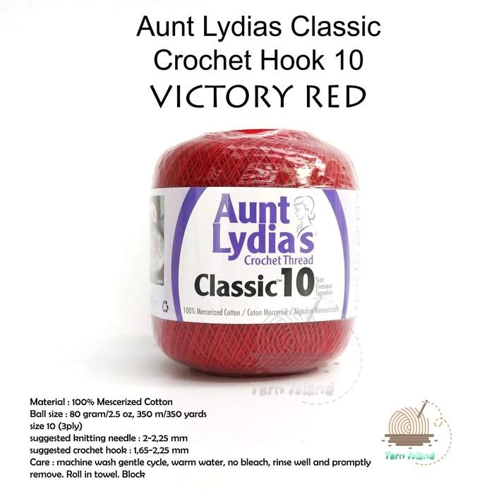 SIAPKIRIM Benang Rajut Aunt Lydia Victory Red READY STOCK