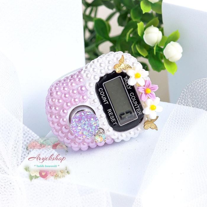 Prom0Besar- Gold Mini Vlinder Tasbih Digital Bling Hias Cantik