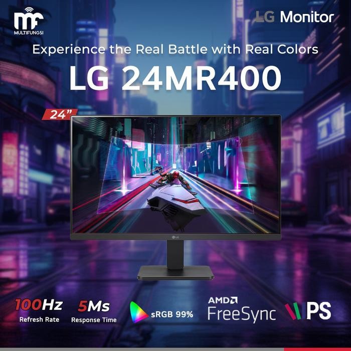 b3sm- Monitor Lg 24" 24Mr400-B 3-Side Fhd Ips Hdmi Borderless Amd Freesync