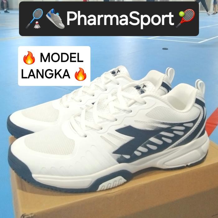 [PUTIH 43 HITAM 39] Diadora Flame Tennis Badminton 2 Variasi Black and White