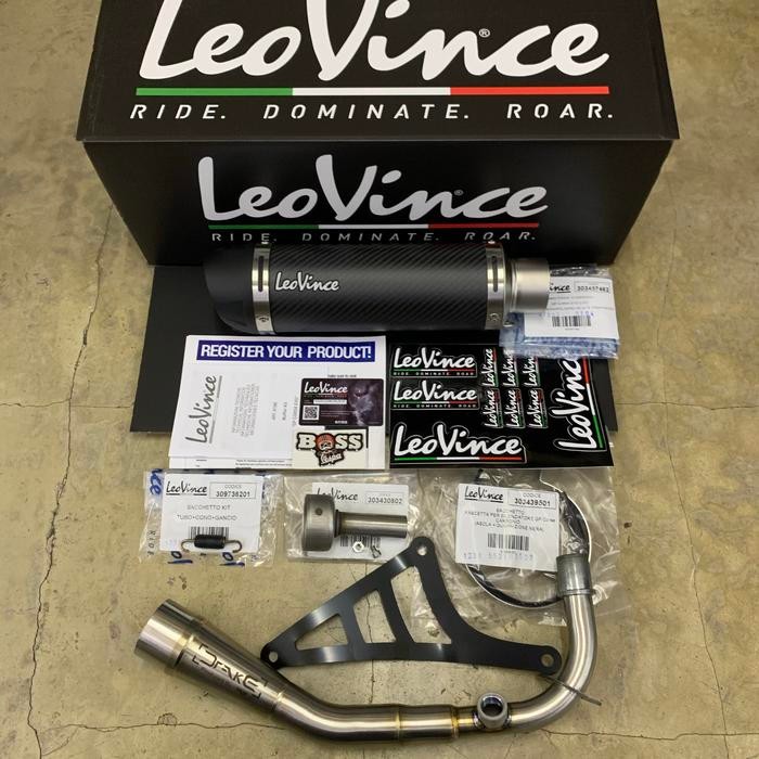Knalpot Leovince GP Corsa Evo Carbon Vespa Iget