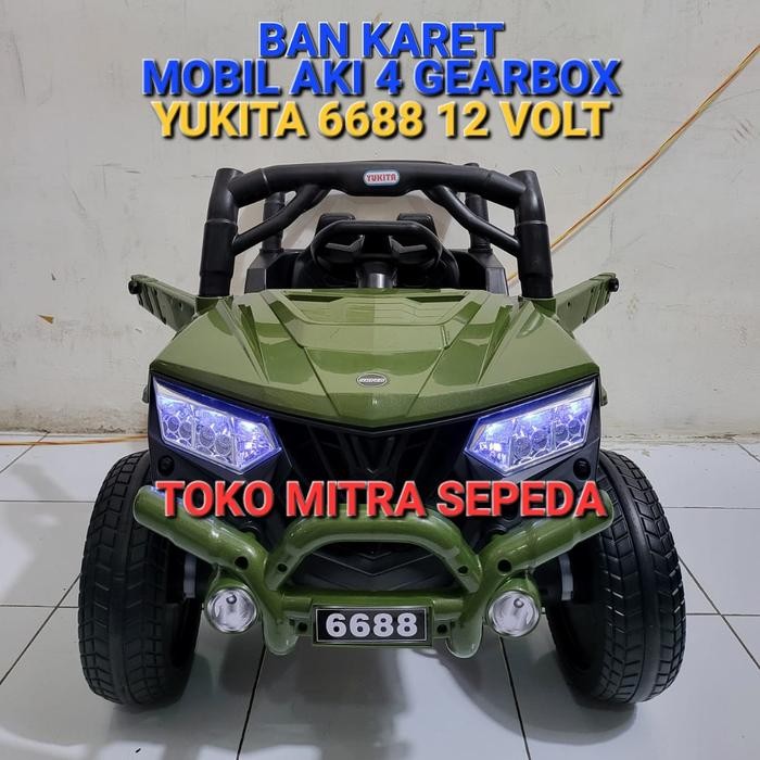 Termurah Mobil Jeep Raft Aki Yukita 6688 Ban Besar Karet
