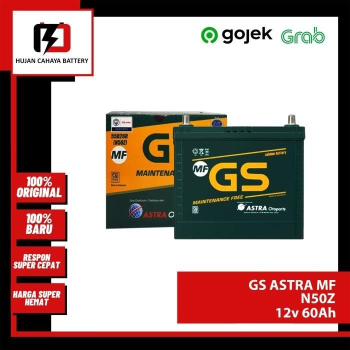 Aki Mobil Gs-Astra Mf N50Z/ N-50-Z / N 50Z - Aki Toyota Kijang Kapsul