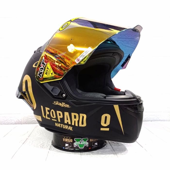 KYT Helm TT Course Solid Black Doff+Flat Visor Iridium+SpoilerTermurah