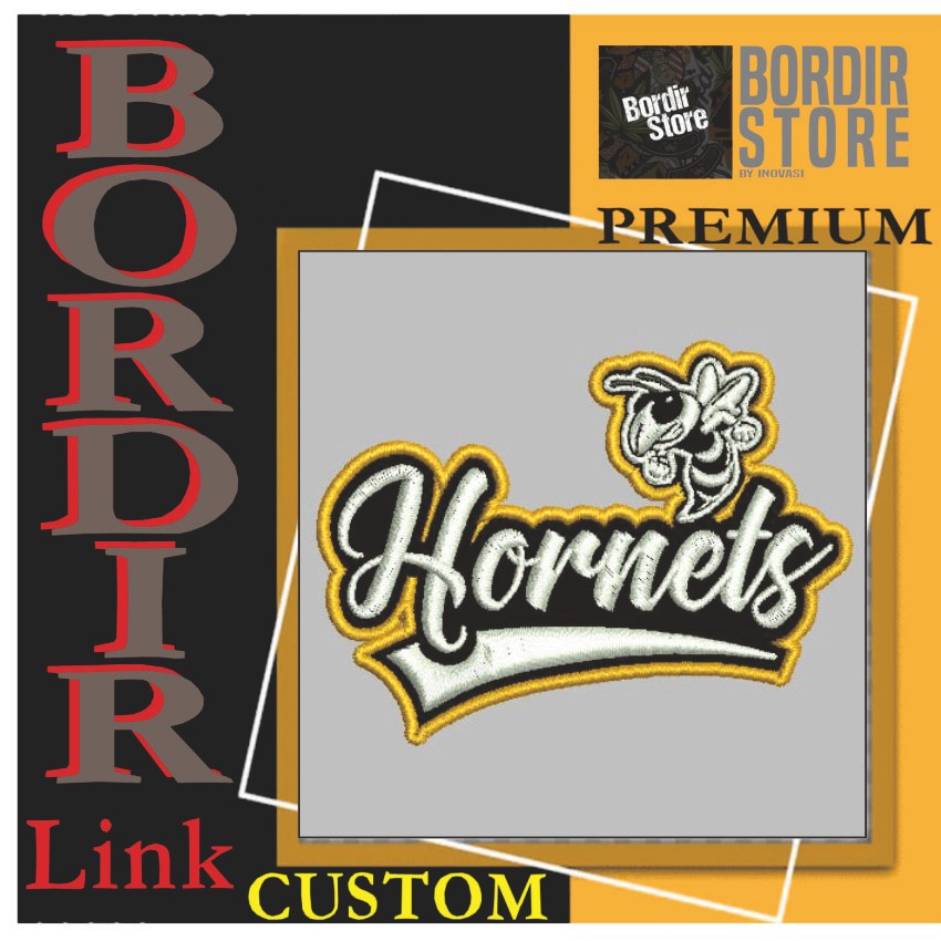HORNETS LEBAH KARTUN BS-1427 PATCH BORDIR LOGO/EMBLEM