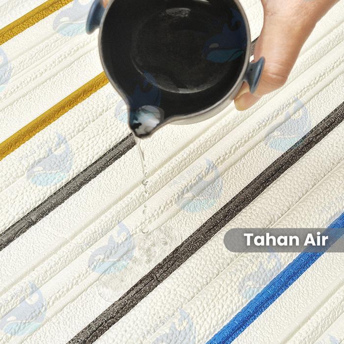 Paus Biru - List Foam Model Garis Wallpaper Wall Border List Foam 3D List Dinding 2.3 Meter Wall