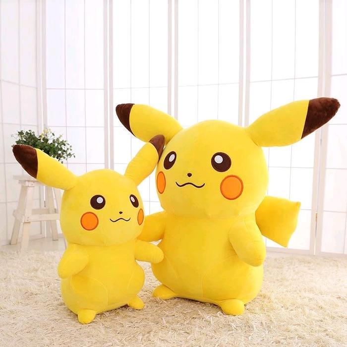 Boneka pikachu jumbo original Boneka lucu lembut Boneka jumbo Boneka pokemon labubu jumbo asli