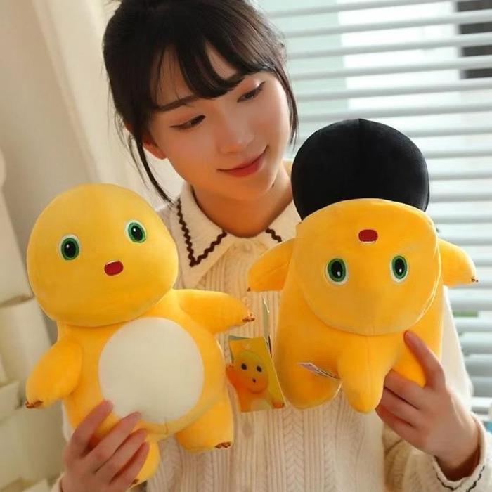 Boneka Dino Nailong Black Head Dino Nalong Muka Gosong Nalong Kepala Hitam Dolls Toys