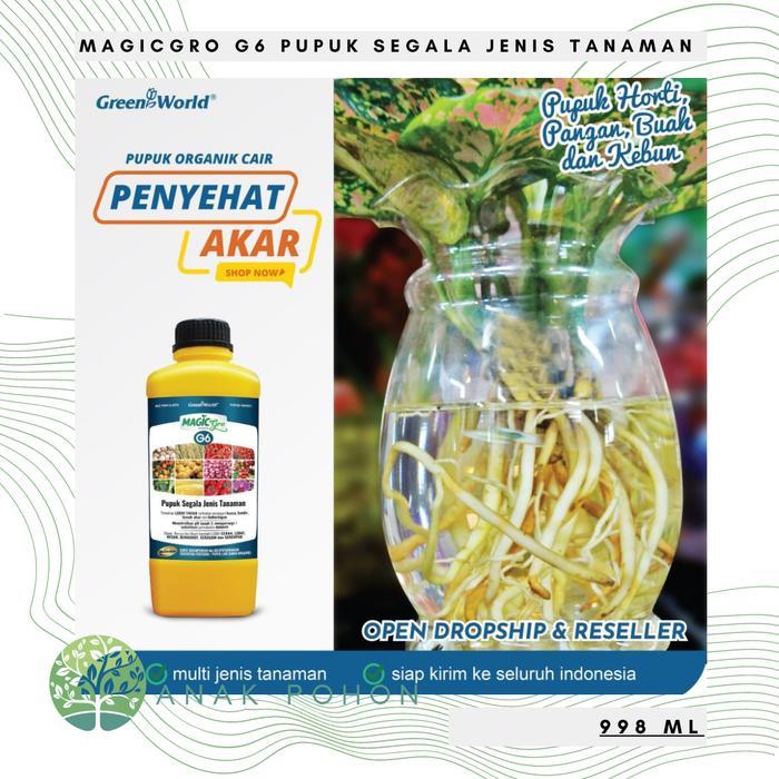 Pupuk Organik MAGICgro G6 - PUPUK PENYEHAT AKAR TANAMAN - 1 LITER Benih Biji