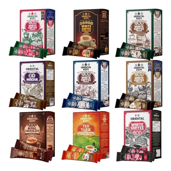 Oriental White Coffee / Kopi Oriental / Oriental White Coffee No Sugar Classic Hazelnut Teh Tarik