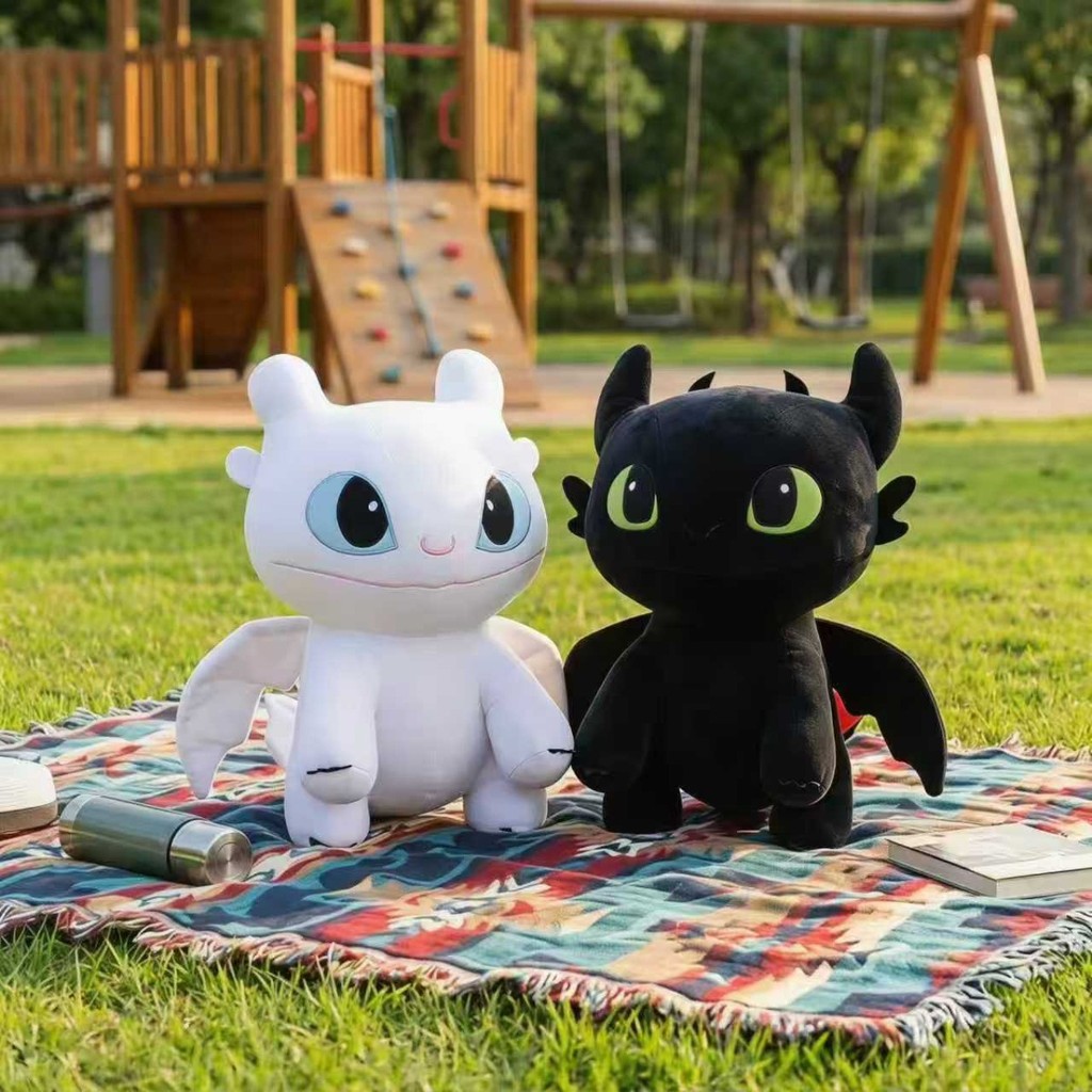 Dragon Toothless Light Fury Plush Toy Cute Night Fury Stuffed Dragon Doll Ultra Soft Plush Pillow