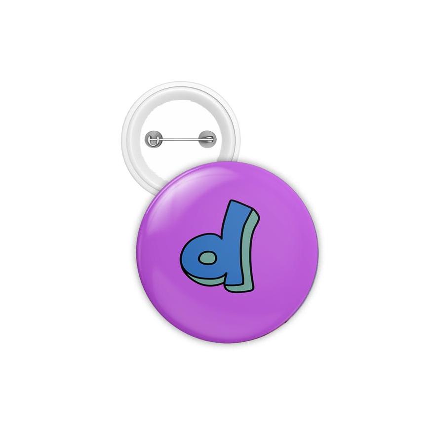 Annasya Collection Pin Bros Press Pin Button 25mm Alphabet Karakter Nakami