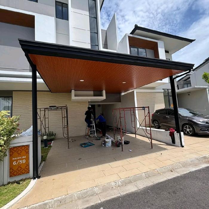 Kanopi Holo Galvanis Plafon PVC Atap Alderon RS Baja Construction Finishing Rangka Hollow Galvanis