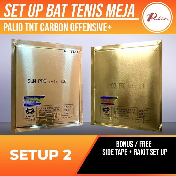 Paket Bat Pingpong Rakitan Palio TNT Carbon Offensive Plus Yinhe Palio