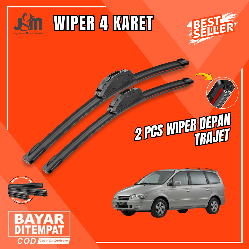 Wiper Hyundai Trajet Quad Kaca Depan Mobil