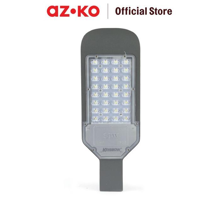 AZKO Krisbow Lampu Jalan LED 30 Watt 6000K Cool Daylight Lampu Penerangan Pju Lampu Outdoor Street L