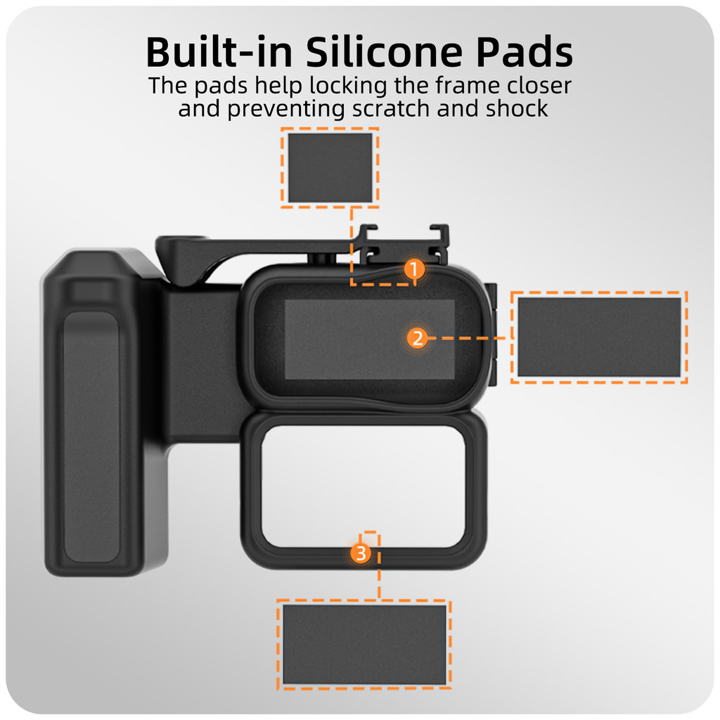Quick-release grip frame and handle accessories for DJI Osmo Nano all-in-one street photography grip