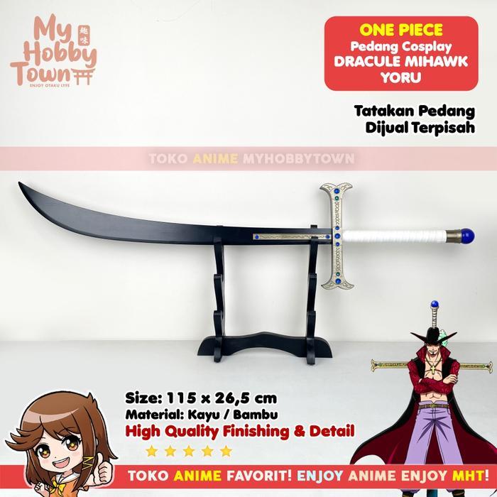 Bambu One Piece Dracule Mihawk Yoru Anime Cosplay