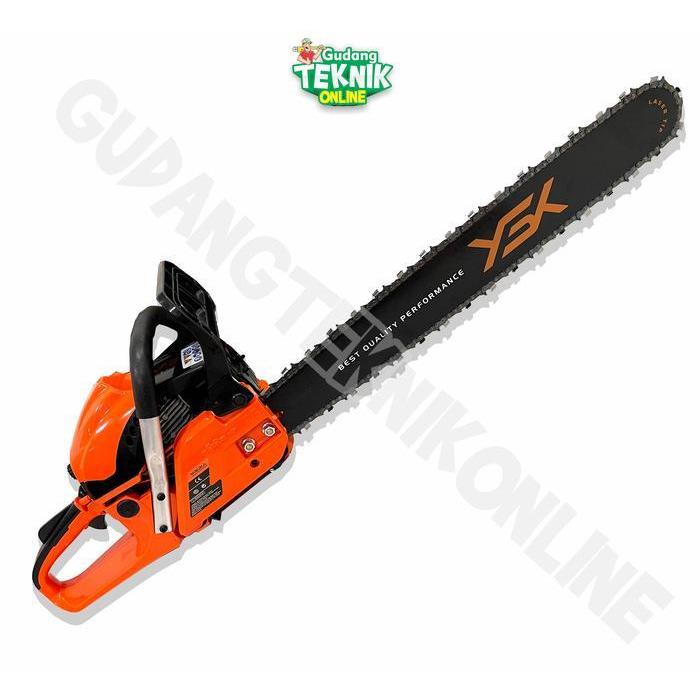 BERKUALITAS Chainsaw 24" YASUKA YSK10000 XT-24L 2Tak Bar Laser  / Mesin Gergaji Kayu Chain Saw Senso