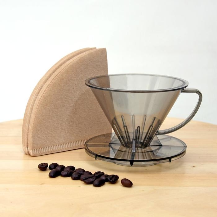 

SUJI DRIPPER V60 01 GREY + PAPER FILTER 01 NATURAL 40 LBR