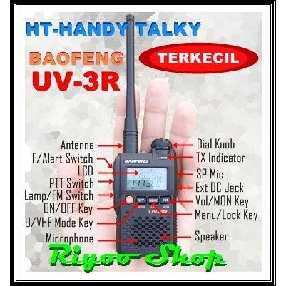 HT HANDY TALKY MURAH TERKECIL BAOFENG UV-3R DUAL BAND 2 W FM RADIO