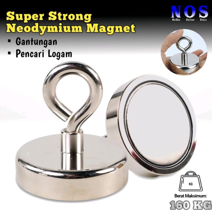 

Super Strong Neodymium 160 Kg Magnet Gantungan Sheep Eye Hook Magnet Pencari Logam